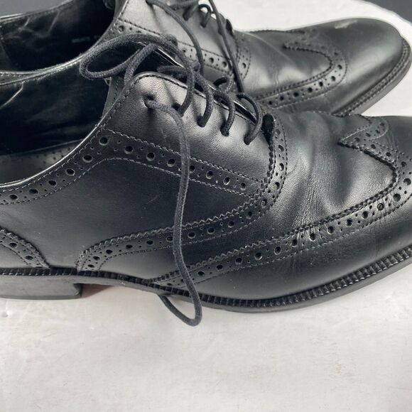 Cole Haan Men\'s Williams Wingtip Oxford Black Leather Lace Up Shoes Size 9.5 M main image 16